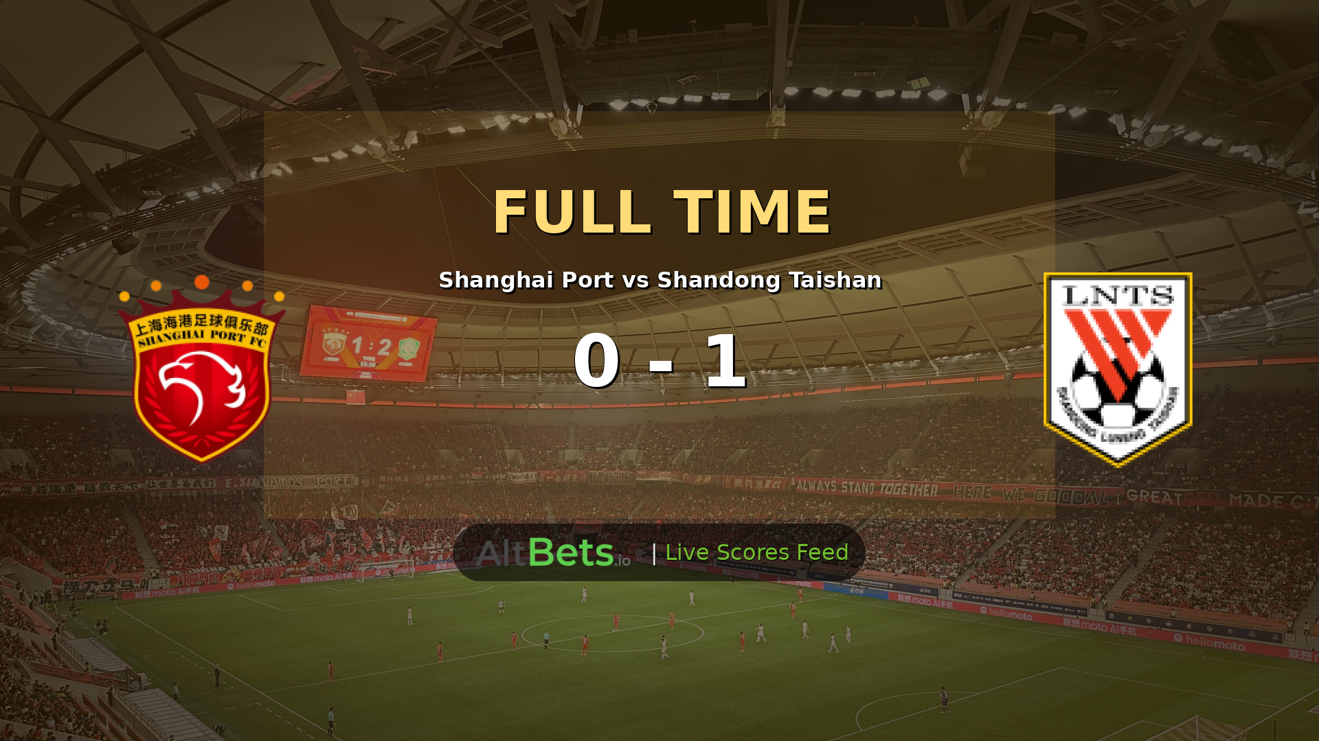 Shanghai Port 0-1 Shandong Taishan: Carvalho Strike Secures Super League Win
