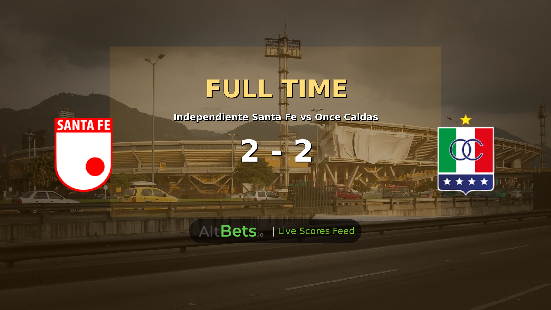 Independiente Santa Fe 2-2 Once Caldas: Late Equalizer Forces Primera A Draw