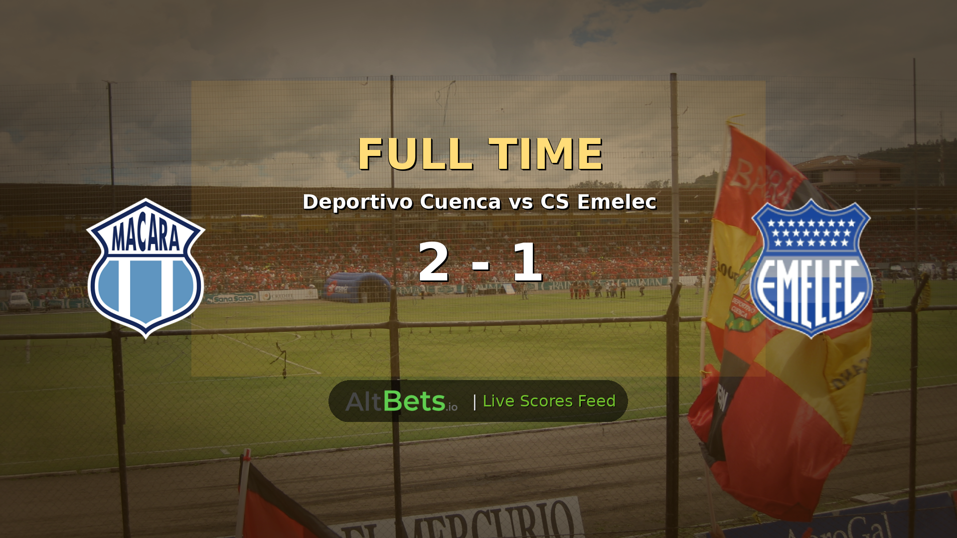 Deportivo Cuenca 2-1 CS Emelec: Diaz Double Delivers Serie A Win