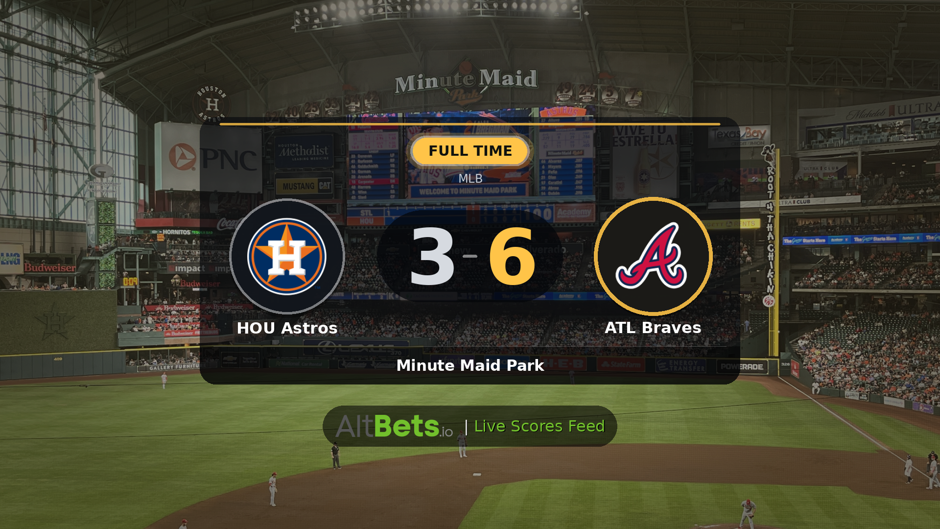 HOU Astros 3-6 ATL Braves: Match Recap and Result